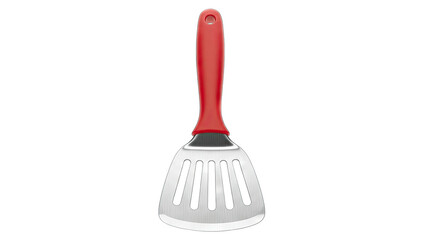 Red Spatula Isolated on White Background