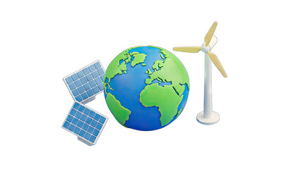 Fototapeta premium Renewable Energy Sources Protecting the Earth