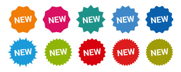 Collection of New arrival badge icon for marketing and promotion, sales sticker, price sticker vector illustration