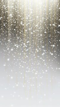 Elegant animated background featuring shimmering golden lines and sparkling white particles gently falling against a beautiful silver gradient, creating a magical and luxurious atmosphere