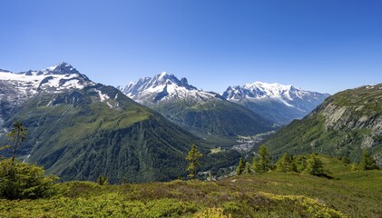 Mountain Panorama With Glaciated Mountain