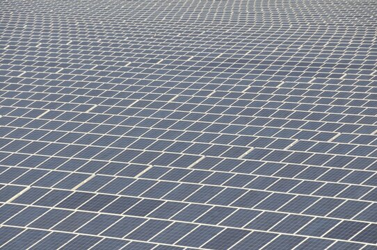 In Troisdorf-Oberlar, the currently largest ground-mounted photovoltaic system in North Rhine-Westphalia is installed on an area of 80, 000 square metres with an output of 3600 kWp, Troisdorf, North Rhine-Westphalia, Germany