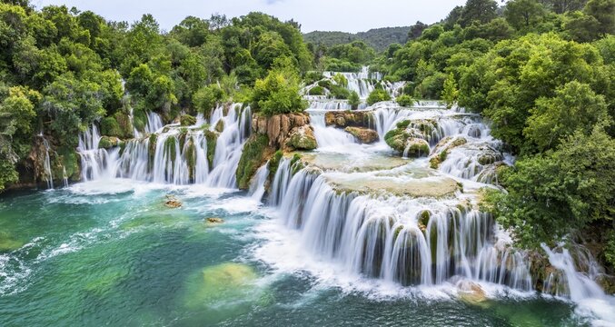 Krka Waterfall, Skradinski Buk, Krka National Park, Dalmatia, Croatia