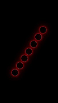 Neon globes are lopping diagonally, Futuristic light speed is moving it. 4k video.