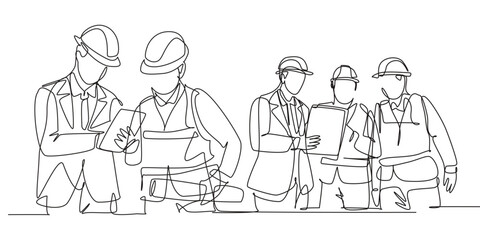 
People vector for Cad Drawing top view people architectural drawing isolated.  Line illustration of a male architect, engineer or contractor.