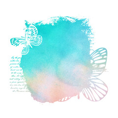 Spring-, summer- watercolor sublimation. Clip art on white background universal © Julia