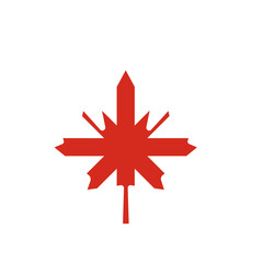 Fototapeta premium Canada Flag Asterisk Sign In Icon