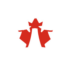 Canada Flag Ribbon In Icon