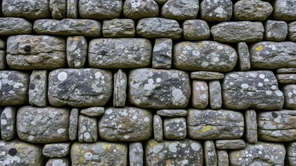 Obraz premium Aged Stone Wall Texture of Time with Strength and Ancient Beauty.