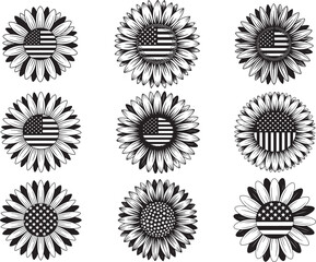 Usa Sunflower Svg