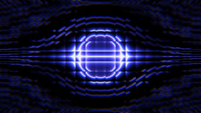 Technology Neon Blue Line Black Hole Animation