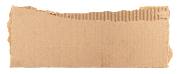 Piece of torn cardboard on a white background. Torn cardboard isolate