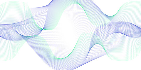 Abstract colorful wave lines design for r template on the white background eps10.
