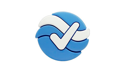 Checkmark Symbol in a Sphere - Approval Concept