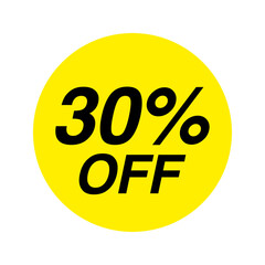 Yellow 30% off discount