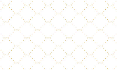 ハートに羽が生えたマークを中心にしたドットでできたアンティークなひし形の格子柄