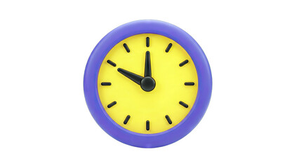 Clock Showing 10 O'Clock on White Background
