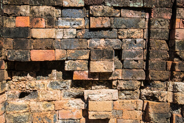  Ancient brick wall background texture background.