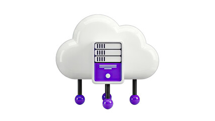 Cloud Server Icon: Data Storage and Technology Concept