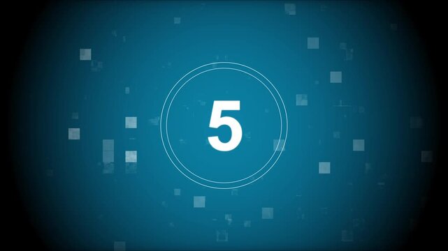 10 seconds old film countdown animation with black background. Vintage countdown movie from 10 to 0 number.  4k footage animation video.
