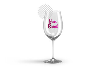Wine Glass Mockup Isolated