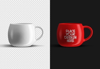 Ceramic Mug Mockup Isolated