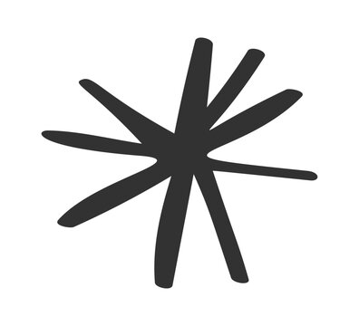 Musical asterisk symbol hand drawn