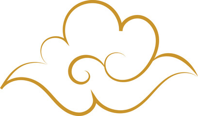 Chinese Cloud Line Art Decorative Ornament