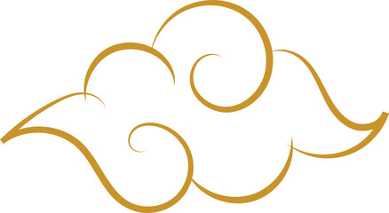 Chinese Cloud Line Art Decorative Ornament
