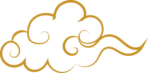 Chinese Cloud Line Art Decorative Ornament