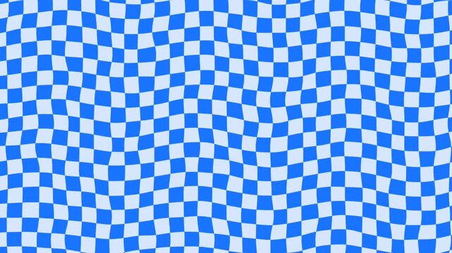 Wavy pastel blue checkered aesthetic background animation