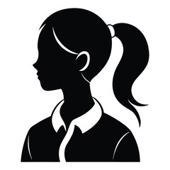 hair ponytail silhouette