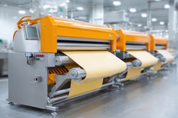 Fototapeta premium Advanced Dough Sheeter: Cutting-Edge Machine for Efficient Dough and Pastry Preparation in Modern Bakeries