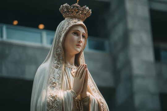 Artistic Representation of Our Lady of Fatima Sculpture: A Symbol of Faith and Historical Architecture