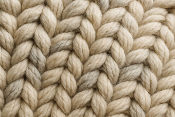 Close up of chunky knit fabric texture