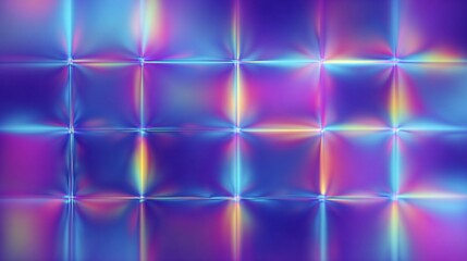 Holographic Iridescent Grid Background Texture
