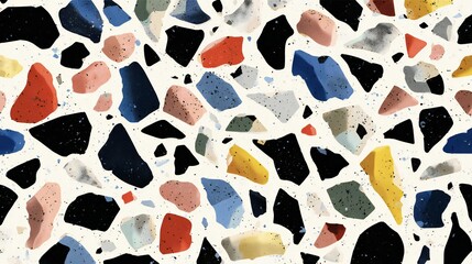 Vibrant Terrazzo Pattern - Modern Design Background
