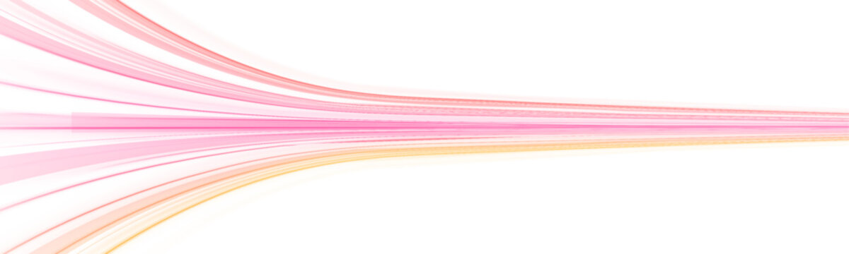 Neon light waves twist in a dynamic swirl. Bright motion lines suggest high speed and transformation. Futuristic vector illustration for energy, data flow and cyber style design.