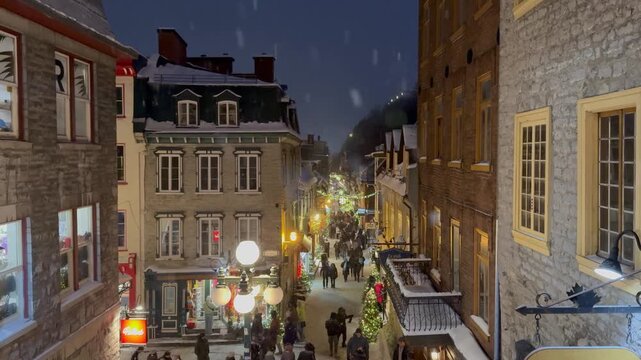 Winter season in Quebec City, Canada 