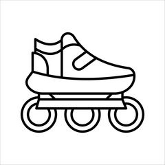 Roller skate Icon. Symbol isolated white background. vector illustration. color editable.