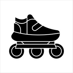 Roller skate Icon. Symbol isolated white background. vector illustration. color editable.