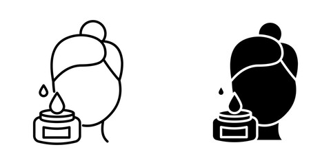 Skin care Icon set. Symbol isolated white background. vector illustration. color editable.