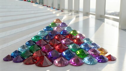 Collection of Polished Gemstones in Vibrant Jewel Tones