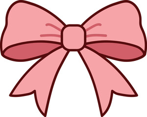 분홍색 귀여운 리본