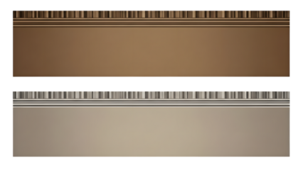 Brown and beige horizontal rectangles with striped patterns on isolated on a transparent background