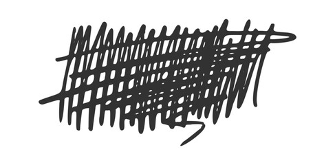 Messy handwritten lines black scribble