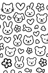 set of funny animals