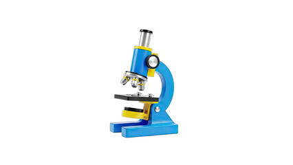 Colorful Microscope Isolated on White Background
