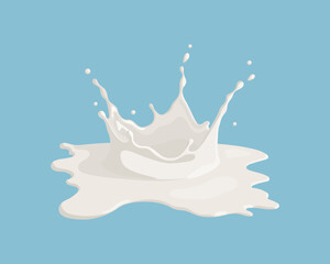Milk splash. Vector isolated image.