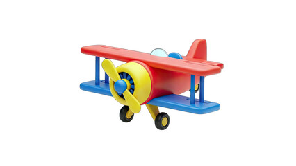 Colorful Toy Airplane Isolated on White Background © aziz